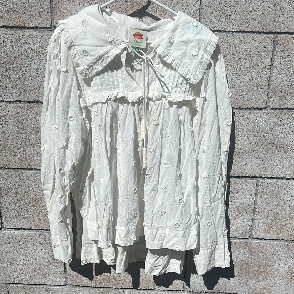 FARM Rio White Embroidered Blouse - Picture 2 of 6